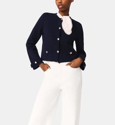 Cardigan avec col brodé amovible Maje