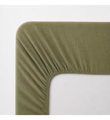 Drap housse b30 gaze de coton lavé uni blanc Malia neige Garnier Thiebaut