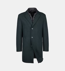 Manteau en laine et polyester avec parement amovible regular Deus Digel