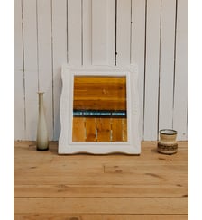 Miroir en bois blanc Georges N°1526 - Produit chiné Debongout