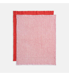 Lot de 2 torchons coton épais gaufré La Redoute Interieurs