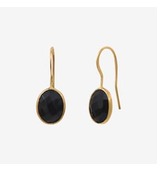 Boucles d'oreilles serti pm onyx Caroline Najman