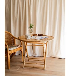 Table à manger en bambou pliable Romy N°1417- Produit chiné Debongout