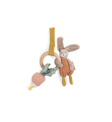 Hochet anneau bois lapin Trois petits lapins Moulin Roty
