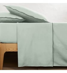 Drap plat en satin de coton lavé, 118 fils La Redoute Interieurs