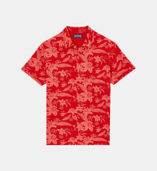 Polo en coton imprimé Lightening Flower Vilebrequin