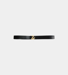 Ceinture fine Initiales La Mini cuir-Noir-T3 Zadig&Voltaire