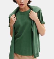 T-shirt ample en coton et cachemire Bompard