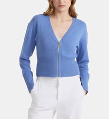 mini cardigan Jokari en jersey de coton blanc Agnès b.
