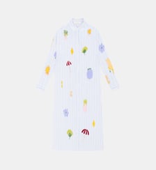 Robe longueur midi chemise imprimé à rayures RAFAELA La Petite Etoile