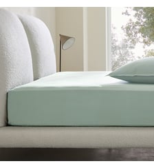 Drap-housse en percale lavée, bonnet 30 cm AM.PM