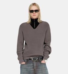 Pull à zip court avec col superposé Diesel