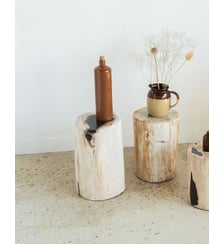 Table d'appoint en bois pétrifié Hanna N°428- Produit chiné Debongout
