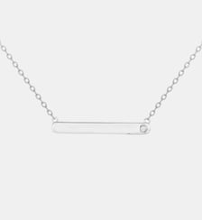 Collier mono-motif So Addict en Argent avec diamant blanc La Garçonne Diamant