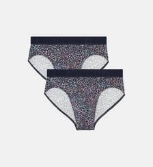 Lot de 2 mini-slips en coton et modal Hom