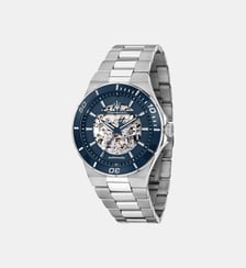 Montre automatique Sfida Bleu foncé, Argenté R8823140019 Maserati