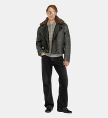 Veste biker avec col amovible Diesel