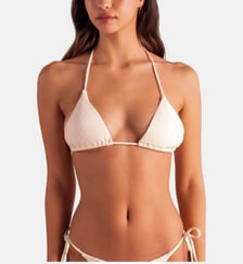 Haut de bikini triangle écru Robin Collection