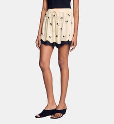Short brodé à fleurs Sandro
