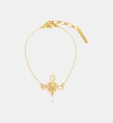 Bracelet fin nœud doré et perle de culture Les Néréides