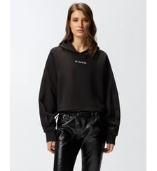 Sweat-shirt cropped à broderie Pinko