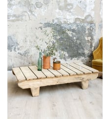 Table basse esprit palette en bois Léonie N°1588- Produit chiné Debongout