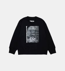 Sweat-shirt col rond avec logo MM6 Maison Margiela