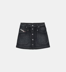 Jupe courte en denim avec boutons Diesel Kids