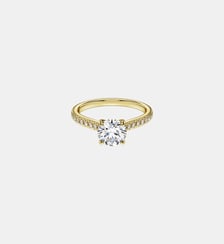 Bague solitaire Eternity, Diamants de synthèse 1,2 ct tw, Forme ronde, Or blanc 18 carats Swarovski