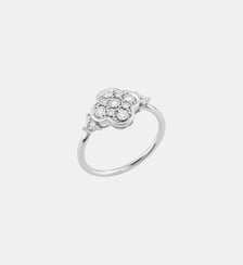 BAG. TREFLE SERTI DIAMANTS + DIAM. G. OR750 Morganne Bello