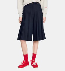 Short long plissé en laine Sandro