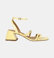 Sandales à Talon Vivy Cuir Verni Froissé Bobbies