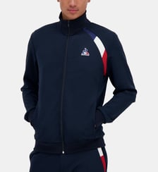 Veste survêtement zippée logo en coton Le Coq Sportif