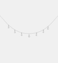 Collier pampilles sur chaîne Optimiste en Argent avec diamant blanc La Garçonne Diamant