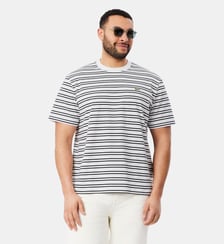 T-shirt coton épais rayé Lacoste