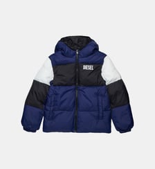 Veste matelassée colorblock avec logo Diesel Kids