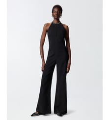 Combinaison-pantalon à encolure américaine et bijou décoratif Pinko
