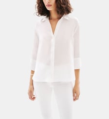 Chemise coraline 100% lin - Motif uni - Coupe droite Caroll