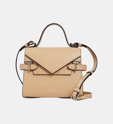 Petit sac à main double rabat Emilie en cuir grainé Le Tanneur