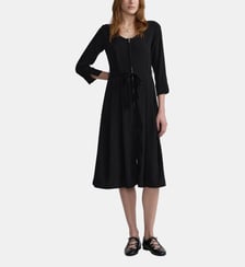 robe Clara en polyester noir Agnès b.
