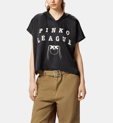 Blouse à capuche avec imprimé pinko league Pinko