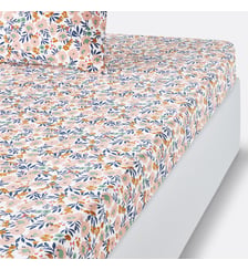 Drap housse en percale de coton bonnet 30 cm Ohara La Redoute Interieurs