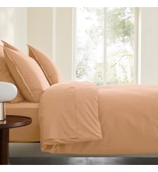 Housse de couette en percale de coton lavé 120 fils AM.PM