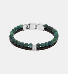 Bracelet multi-rangs à perles en vert Fossil