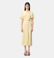 Robe satinée dentelle dos nu Claudie Pierlot