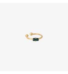 Bague d'oreille dorée cristal - Baguette Caroline Najman
