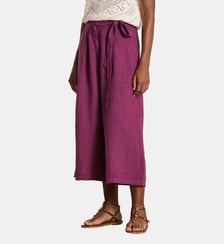 Pantalon cropped large en lin La Fée Maraboutée