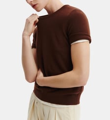 Pull droit manches courtes en cachemire  Bompard