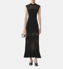 Robe Détail Dentelle En Viscose Lanvin