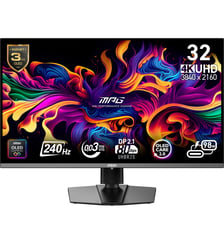 Ecran PC Gamer MPG 322URX 32" WUHD 240Hz QD-OLED HDR True Black 400 HDMI 2.1 USB-C 90W MSI